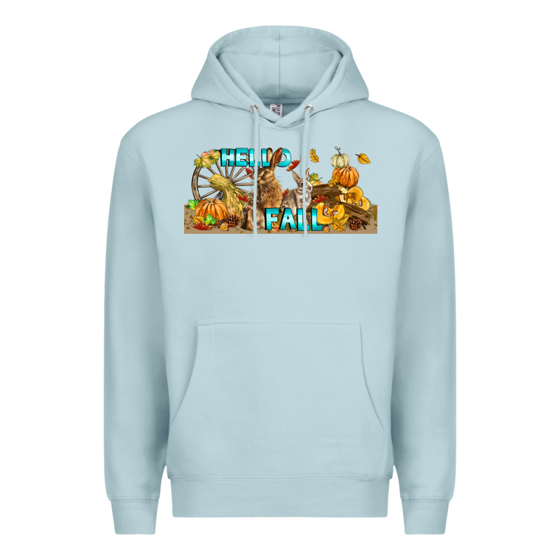 Hello Fall Rabbit Premium Hoodie by LillyAllenDesigns | Teevron