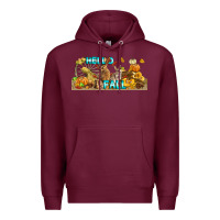 Burgundy Hello Fall Rabbit Premium Hoodie - LillyAllenDesigns