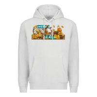 Dove Grey Hello Fall Rabbit Premium Hoodie - LillyAllenDesigns