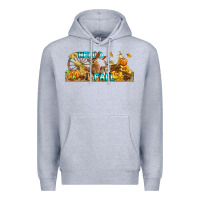 Heather Grey Hello Fall Rabbit Premium Hoodie - LillyAllenDesigns