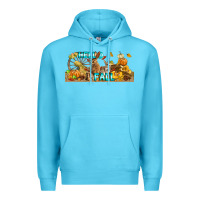 Ocean Blue Hello Fall Rabbit Premium Hoodie - LillyAllenDesigns
