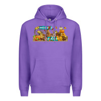 Purple Hello Fall Rabbit Premium Hoodie - LillyAllenDesigns