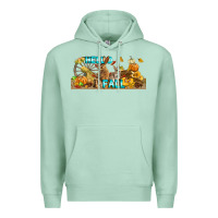 Seafoam Hello Fall Rabbit Premium Hoodie - LillyAllenDesigns