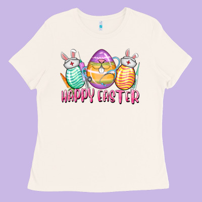 Happy Easter Nurse Eggs Easter Day Ladies Tee Designed By Cowgirlartshop