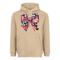 Mushroom coquette bow floral checkered pattern Heavyweight Hoodie - JahusDesignShop