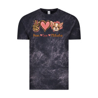 Cloud Black Peace Love Chihuahua Vintage Tee - Jasminsmagicworld