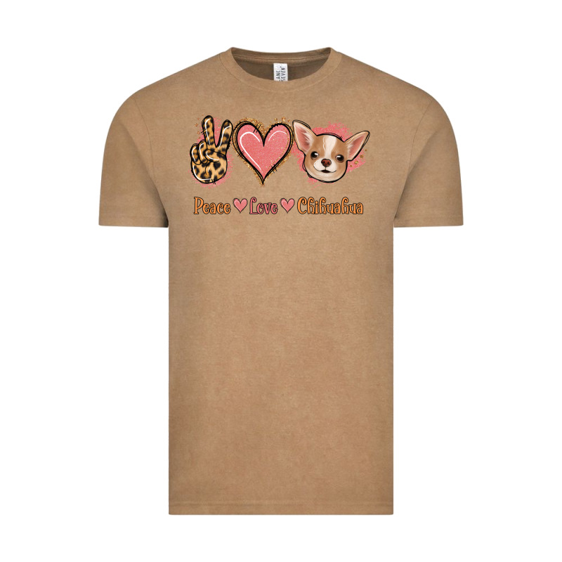 Peace Love Chihuahua Vintage Tee by Jasminsmagicworld | Teevron