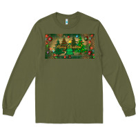 Army Green merry christmas license plate Long Sleeve Tee - BundleAndBundleShop