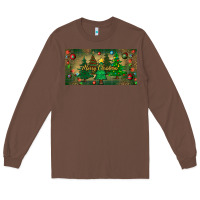 Chestnut merry christmas license plate Long Sleeve Tee - BundleAndBundleShop
