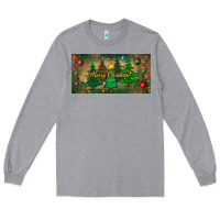 Heather Grey merry christmas license plate Long Sleeve Tee - BundleAndBundleShop