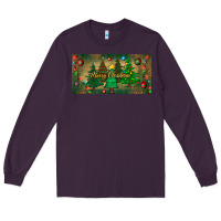 Plum merry christmas license plate Long Sleeve Tee - BundleAndBundleShop