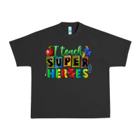 Pigment Black I teach super heroes Urban Heavy Tee - FaDigitalArtStudio