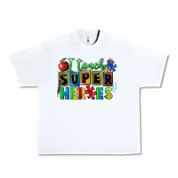 White I teach super heroes Urban Heavy Tee - FaDigitalArtStudio