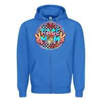 True Royal race mom with leopard and peace hand Zipper Hoodie - AdoDesignShop