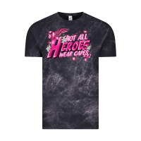 Cloud Black Not all heroes wear capes Cancer Awareness Vintage Tee - FaDigitalArtStudio