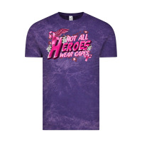 Cloud Purple Not all heroes wear capes Cancer Awareness Vintage Tee - FaDigitalArtStudio
