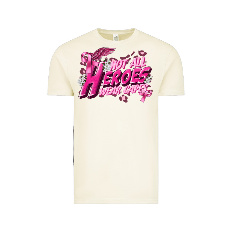 Not All Heroes Wear Capes Cancer Awareness Vintage Tee by FaDigitalArtStudio | Teevron