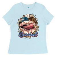 Baseball Lips Ladies Tee | Teevron