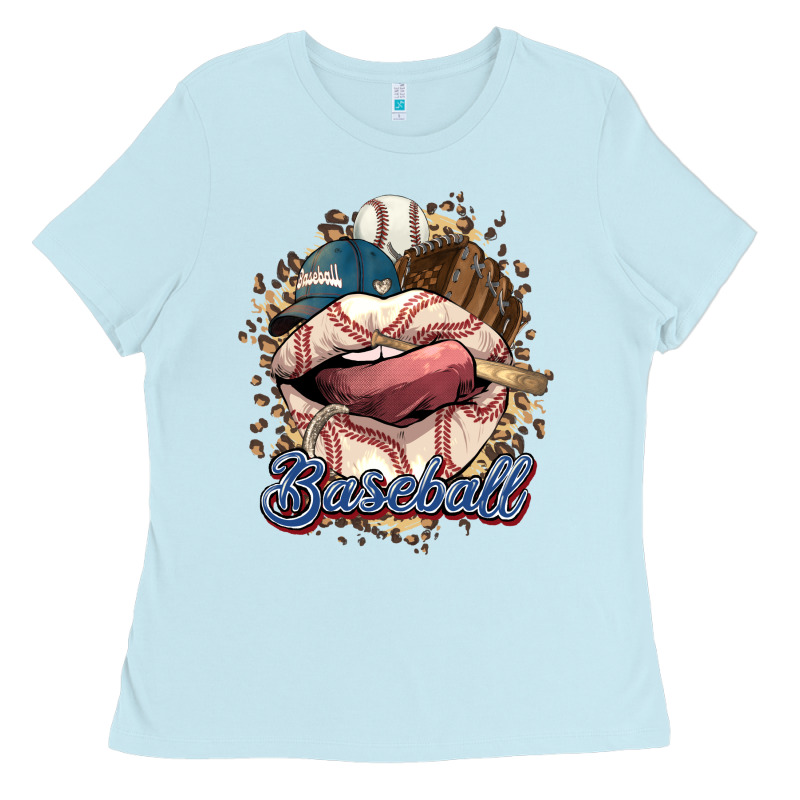 Baseball Lips Ladies Tee by HowdyJamesFarm | Teevron