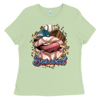 Matcha Baseball lips Ladies Tee - HowdyJamesFarm