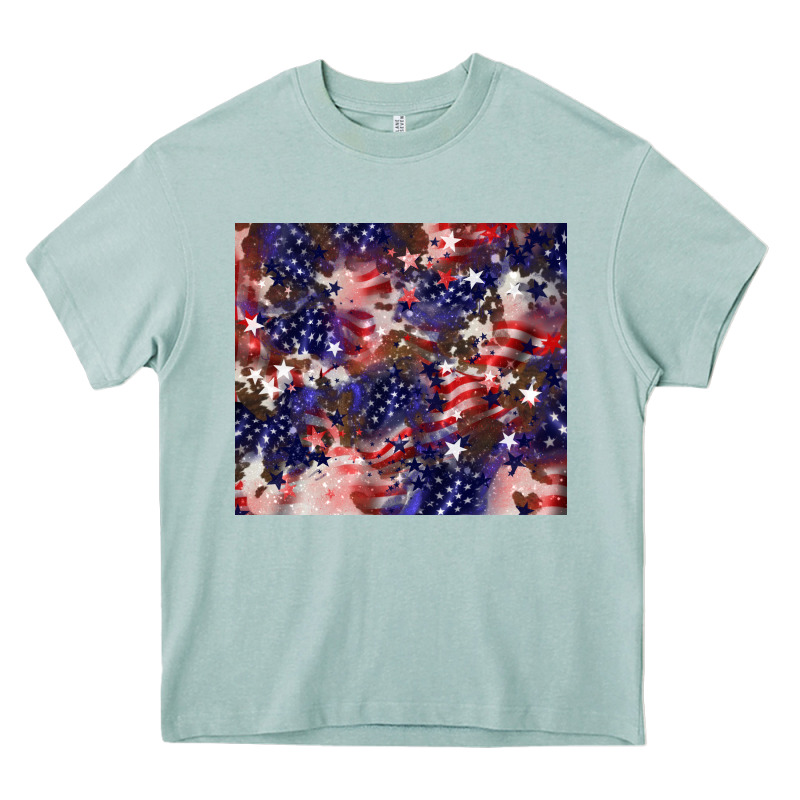 American Flag Sparkly  Tumbler Heavy Core Tee by HowdyJamesFarm | Teevron