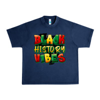 Navy black history vibes Urban Heavy Tee - FaDigitalArtStudio
