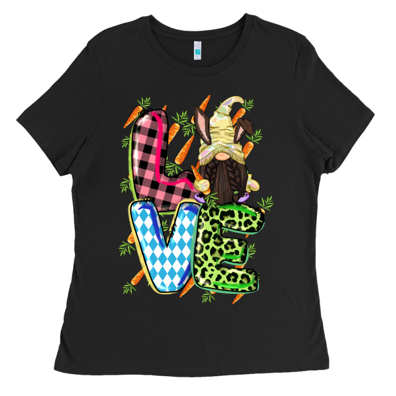 Love Easter Gnome Easter Day Ladies Tee by CowGirlArtShop | Teevron