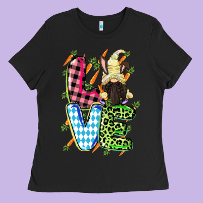 Love Easter Gnome Easter Day Ladies Tee Designed By Cowgirlartshop