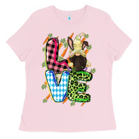Bubblegum Pink Love Easter gnome Easter Day Ladies Tee - CowGirlArtShop