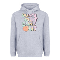 Heather Grey sun's out buns out Heavyweight Hoodie - JahusDesignShop