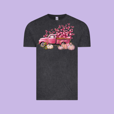 Breast Cancer Truck Vintage Tee Designed By Fadigitalartstudio