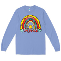 Colony Blue Softball Rainbow Long Sleeve Tee - RanaPortraitStore
