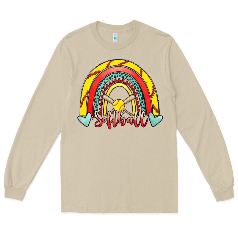 Softball Rainbow Long Sleeve Tee by RanaPortraitStore | Teevron