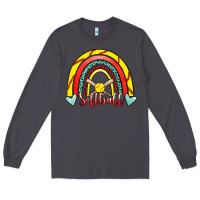 Smoke Softball Rainbow Long Sleeve Tee - RanaPortraitStore