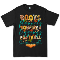 Black boots flannels bonfires football Premium Tee - CowGirlArtShop