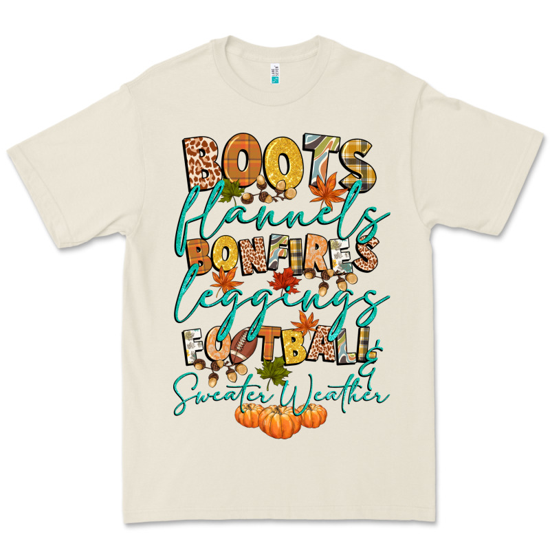 Boots Flannels Bonfires Football Premium Tee by CowGirlArtShop | Teevron