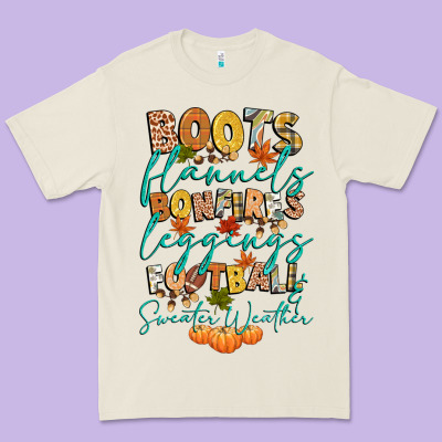Boots Flannels Bonfires Football Premium Tee Designed By Cowgirlartshop
