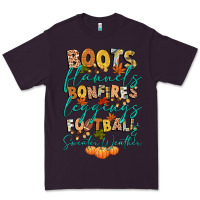 Plum boots flannels bonfires football Premium Tee - CowGirlArtShop