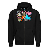 Black western leopard  racing  hearts Zipper Hoodie - AdoDesignShop