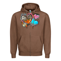 Chestnut western leopard  racing  hearts Zipper Hoodie - AdoDesignShop