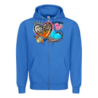 True Royal western leopard  racing  hearts Zipper Hoodie - AdoDesignShop