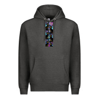 Charcoal Heather Black Cat Halloween Premium Hoodie - LillyAllenDesigns