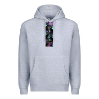 Heather Grey Black Cat Halloween Premium Hoodie - LillyAllenDesigns