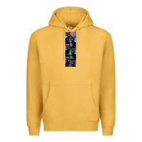 Mustard Black Cat Halloween Premium Hoodie - LillyAllenDesigns