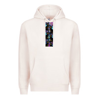 Pale Pink Black Cat Halloween Premium Hoodie - LillyAllenDesigns