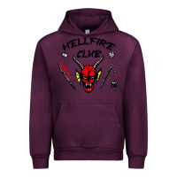 Mauve Wine hellfire club strangerthings Urban Hoodie - baoMotion