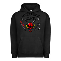 Pigment Black hellfire club strangerthings Urban Hoodie - baoMotion