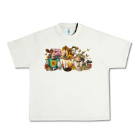 Pistachio Cows And Coffee Urban Heavy Tee - FaDigitalArtStudio