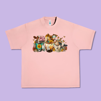 Cows And Coffee Urban Heavy Tee Designed By Fadigitalartstudio