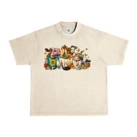 Sandshell Cows And Coffee Urban Heavy Tee - FaDigitalArtStudio